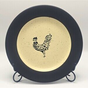 Park Designs Devon Rooster 8.5" Salad Plate Ceramic Hand Painted Farmhouse